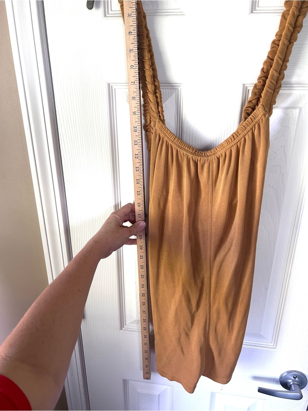 FP Movement Free People Brown Ruched Strap Romper One Piece - Picture 4 of 7